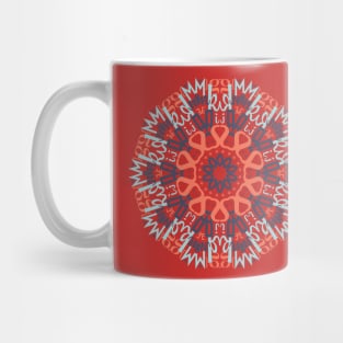 Retro Typographic Pattern Mug